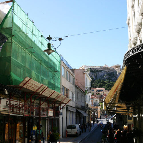 Εικόνα προεπισκόπησης σκαλωσιάς από το έργο Σκαλωσιές σε Διατηρητέο κτίριο στη διασταύρωση Αιόλου και Πανδρόσου στην Αθήνα