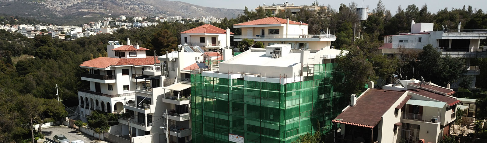 Σκαλωσιά στο έργο Έργα στο Μαρούσι