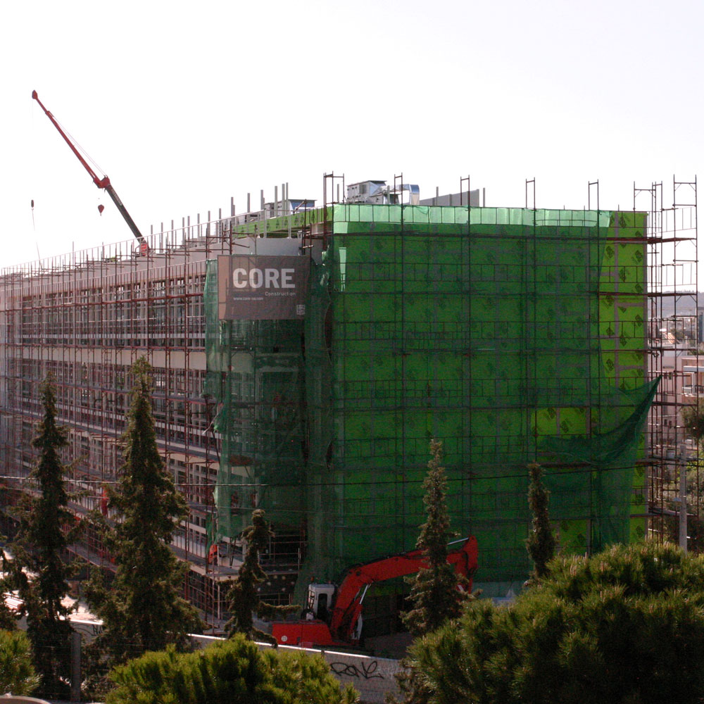 Σκαλωσιές κτιρίου γραφείων στο The Mall Athens στο Μαρούσι